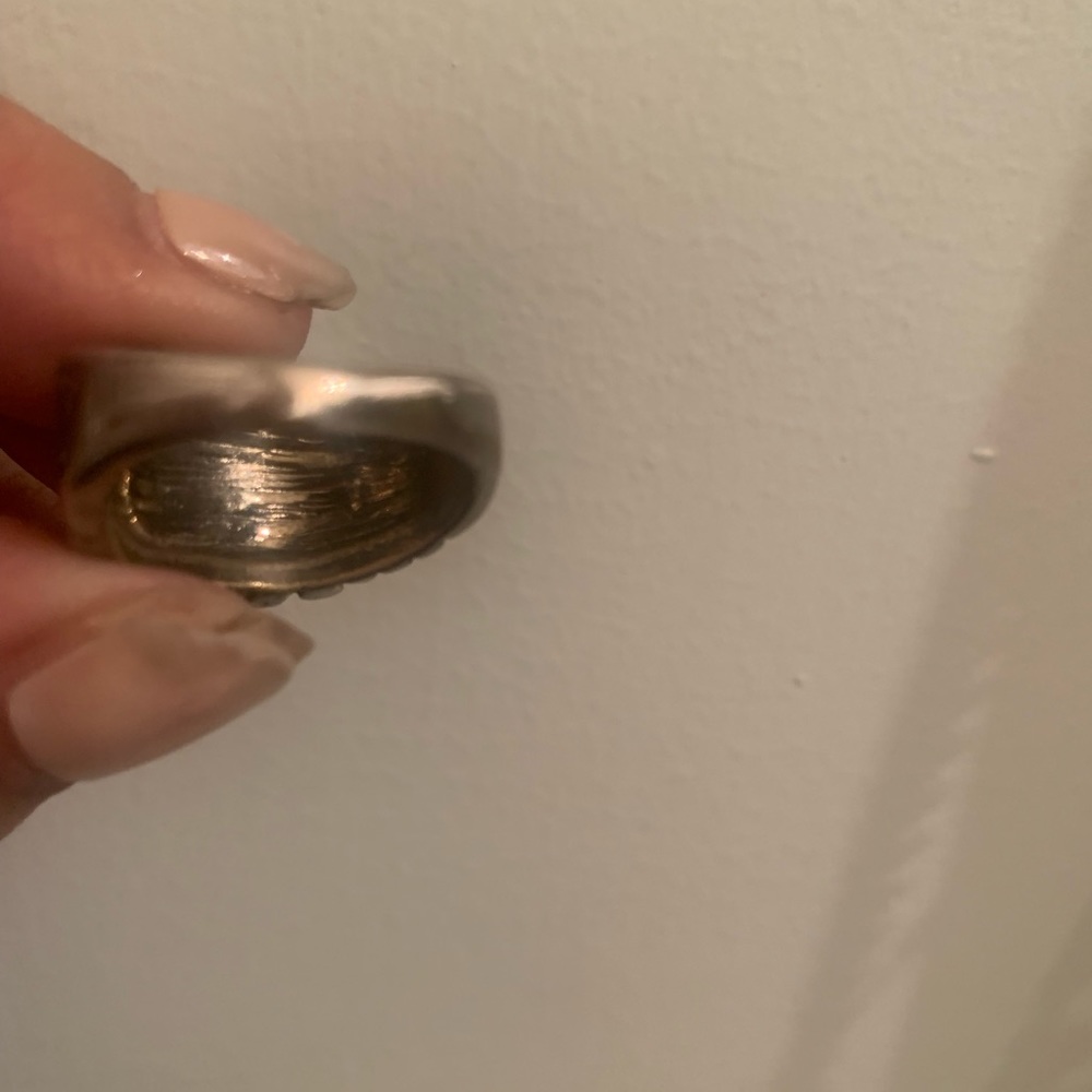Large ‘Statement’ Ring. Silver Nugget Look - image 5